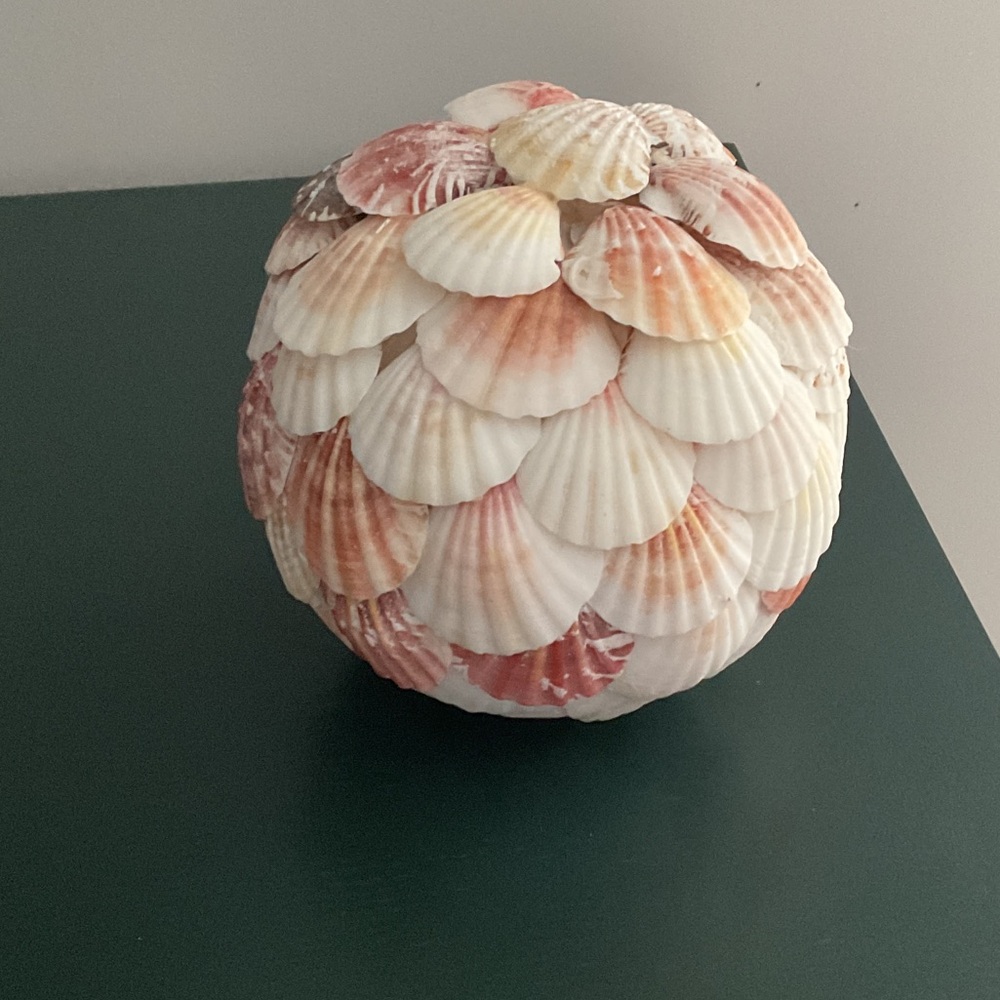 Coastal Seashell Sphere - Cream and Pink